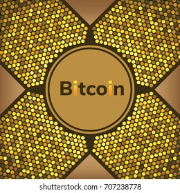 Bitcoin crypto currency. Bitcoin logo. Flat vector stock illustration