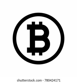 Bitcoin crypto currency. Bitcoin sign icon for internet money.