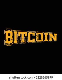 Bitcoin Crypto Currency T-shirts, Blockchain Cryptocurrency Distressed Design Template svg
