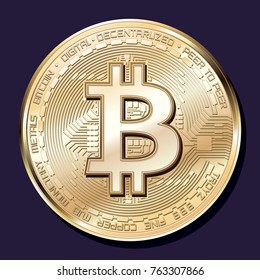 Bitcoin crypto currency vector