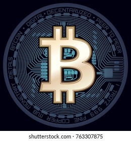 Bitcoin crypto currency vector