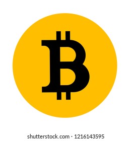 Bitcoin crypto currency vector icon illustration eps10.
