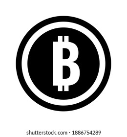 icono de vector de moneda de cifrado de bitcoin