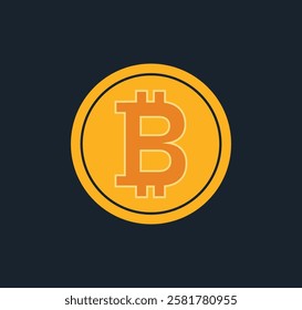 Bitcoin crypto currency vector icon illustration. 