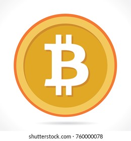 Bitcoin crypto currency vector icon