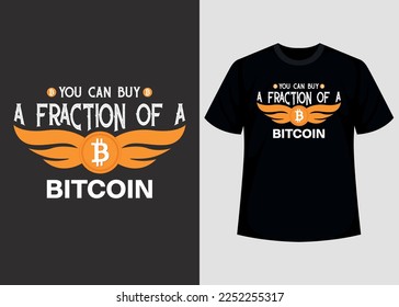 Bitcoin Crypto Printable T shirt Design Graphic Vector Template