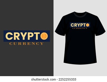 Bitcoin Crypto Printable T shirt Design Graphic Vector Template