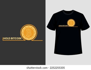 Bitcoin Crypto Printable T shirt Design Graphic Vector Template