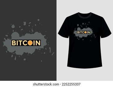 Bitcoin Crypto Printable T shirt Design Graphic Vector Template