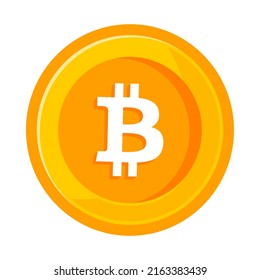 Bitcoin Crypto Vector Icon Illustration. Collection of Crypto currency blockchain flat logo isolated on white