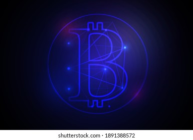 bitcoin and cryptocurrency background and vector picture
