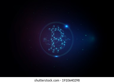 bitcoin and cryptocurrency background and vector picture