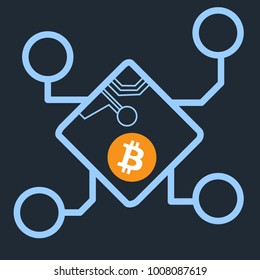 bitcoin cryptocurrency CIP concept vector design