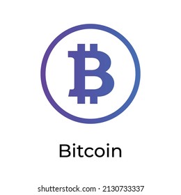 Bitcoin Cryptocurrency coin icon. BTC coin symbol. Cryptocurrency vector icon. Flat Vector illustration - Vector
