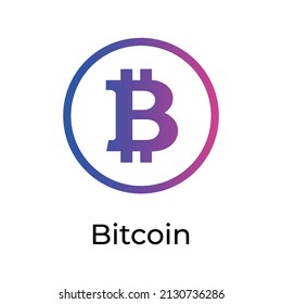 Bitcoin Cryptocurrency coin icon. BTC coin symbol. Cryptocurrency vector icon. Flat Vector illustration - Vector