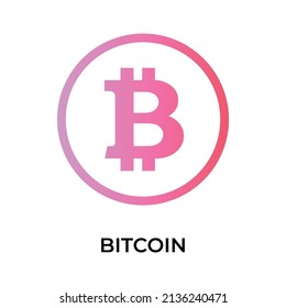 Bitcoin Cryptocurrency coin icon. BTC coin symbol. Cryptocurrency vector icon. Flat Vector illustration - Vector