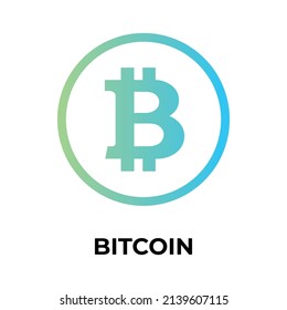 Bitcoin Cryptocurrency coin icon. BTC coin symbol. Cryptocurrency vector icon. Flat Vector illustration - Vector