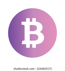 Icono de moneda de moneda de Bitcoin Cryptocurrency. Símbolo de la moneda BTC. Icono de vector criptodivisa. Ilustración de vector plano - Vector