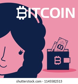 Bitcoin cryptocurrency concept