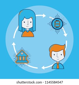 Bitcoin cryptocurrency concept