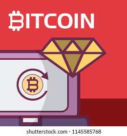 Bitcoin cryptocurrency concept