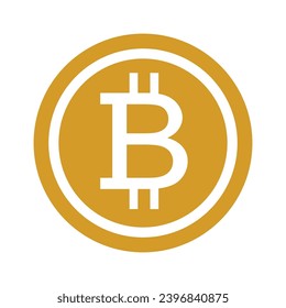 Bitcoin Cryptocurrency Currency concept digital icon vector design template on transparent background