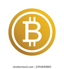 Bitcoin Cryptocurrency Currency concept digital icon vector design template on transparent background