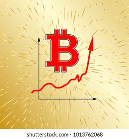 Bitcoin. Cryptocurrency. Digital currency. Stock vector illustration.