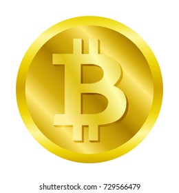 Bitcoin cryptocurrency digital currency vector isolated