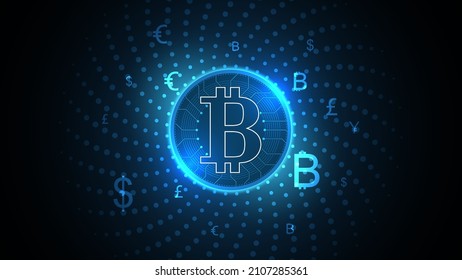 Fondo de tecnología de red de dinero digital Bitcoin cryptocurrency