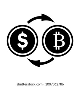 Bitcoin, Cryptocurrency,  Exchange money between Dollar and bitcion