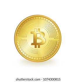 Bitcoin Cryptocurrency Gold Coin Isolated