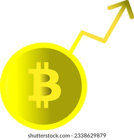 criptodivisa de bitcoin con gradiente dorado