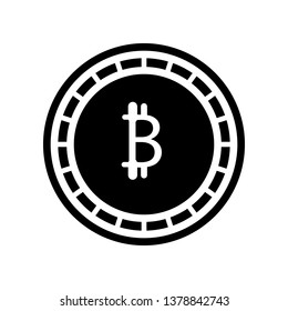 Bitcoin Cryptocurrency icon. Element of Finance for mobile concept and web apps icon. Glyph, flat icon for website design and development, app development