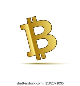 bitcoin cryptocurrency icon isolated on a white background vector illustration EPS10