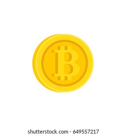 Bitcoin cryptocurrency icon sign icon flat design money symbol illustration