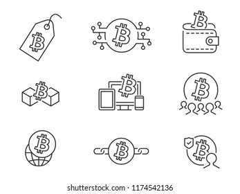 Bitcoin Cryptocurrency icons