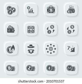 Bitcoin and cryptocurrency icons for your design progects