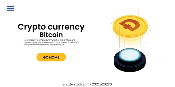 Bitcoin and cryptocurrency investing concept. Bitcoin cryptocurrency coins. Trading on the cryptocurrency exchange. Trends in bitcoin exchange rates. Rise and fall charts of bitcoin.