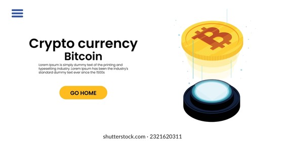 Bitcoin and cryptocurrency investing concept. Bitcoin cryptocurrency coins. Trading on the cryptocurrency exchange. Trends in bitcoin exchange rates. Rise and fall charts of bitcoin.