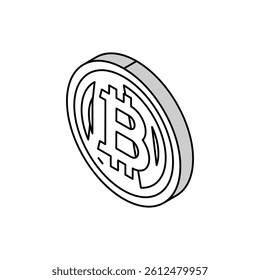 bitcoin cryptocurrency isometric icon vector. bitcoin cryptocurrency sign. isolated symbol illustration