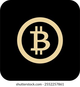 Bitcoin cryptocurrency Diseño de logotipo con círculo