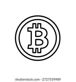 Bitcoin criptomoeda ícone de símbolo de logotipo
