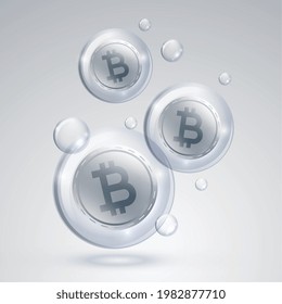 Hintergrund des Bitcoin-Kryptowährungs-Marktblase-Konzepts