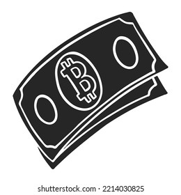 Bitcoin cryptocurrency money vector illustration