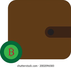A bitcoin (cryptocurrency) secured wallet  