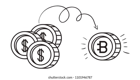 bitcoin cryptocurrency set icons