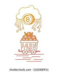 bitcoin cryptocurrency set icons