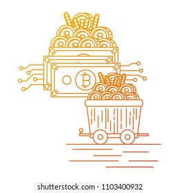 bitcoin cryptocurrency set icons