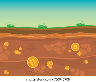 Bitcoin cryptocurrency style design collection